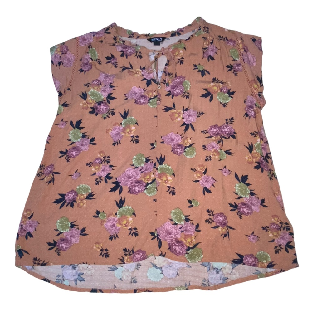 Buffalo David Bitton Floral Multi Color Viscose Top Blouse - Women’s Small - Picture 10 of 13